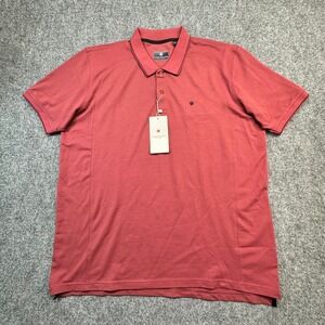 Louis Philippe Golf Leisure Polo Shirt Mens XXL Red NWT Short‎ Sleeve